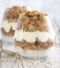 Verrine gruau pomme cannelle 